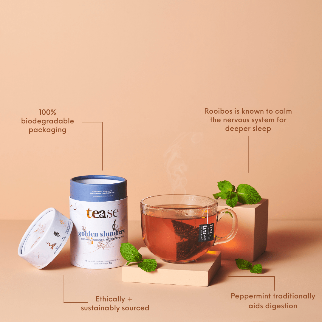 Golden Slumbers Valerian Root Adaptogen, Superfood Tea Blend