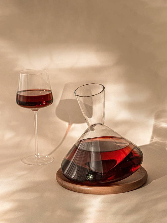 Balance Wine Decanter with Wooden Base