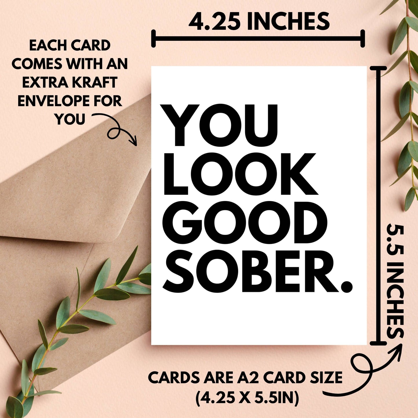 You Look Good Sober Card