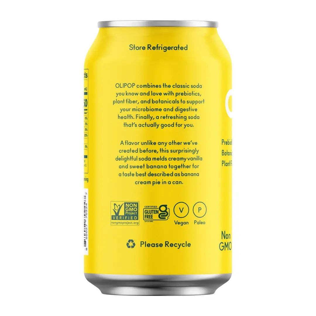 Olipop: Banana Cream Prebiotic Soda
