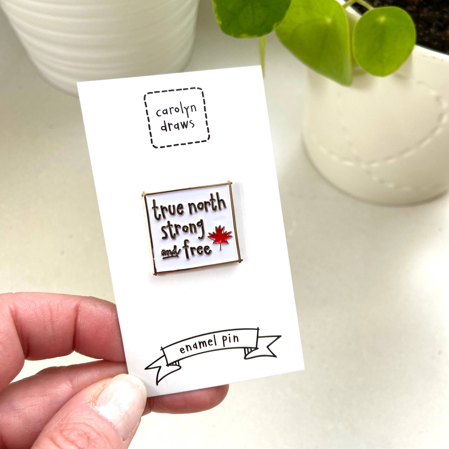 True North Strong and Free Enamel Pin