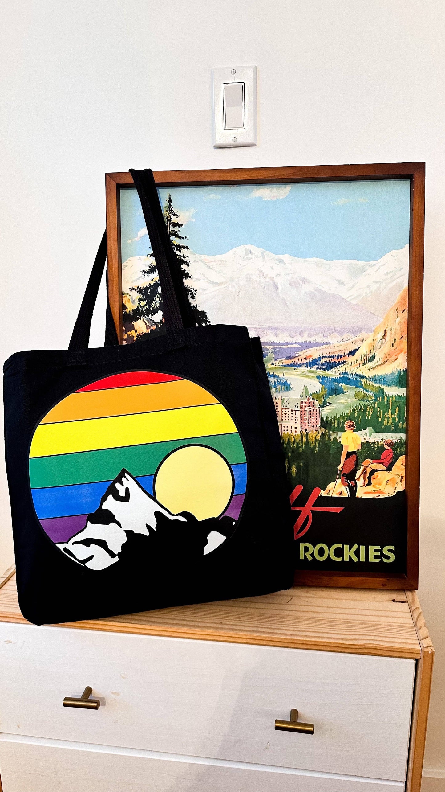Mountain Sunrise Canvas Tote Bag