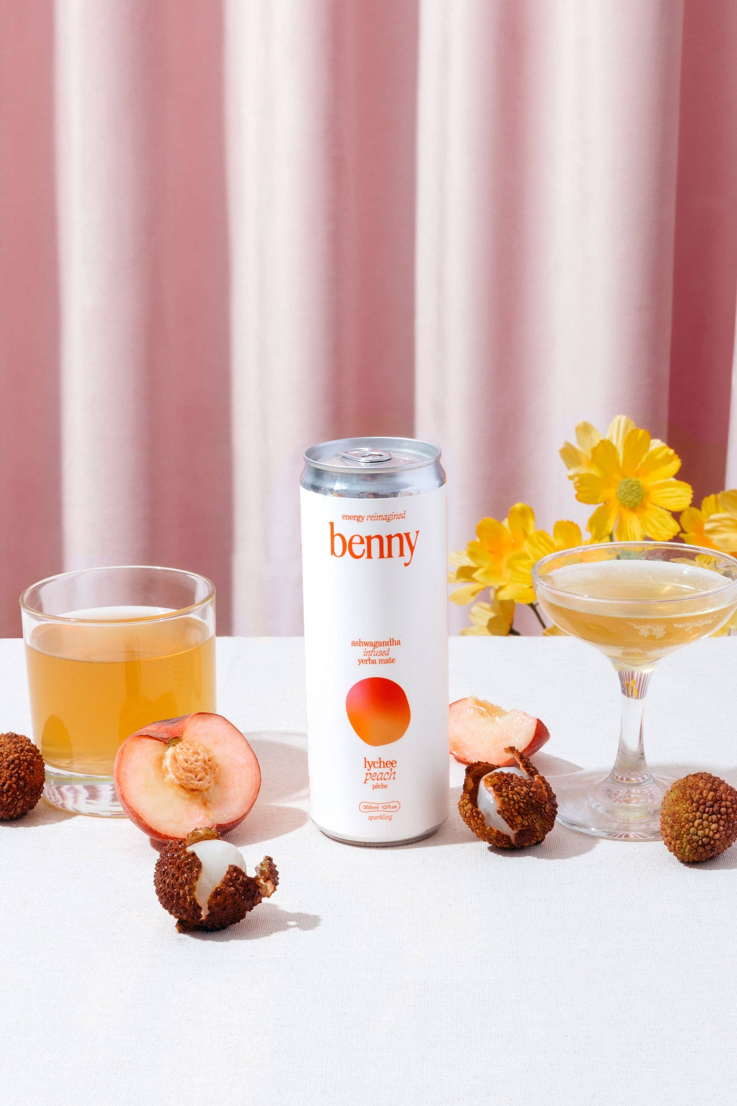 benny: Peach Lychee + Ashwagandha Energy Drink