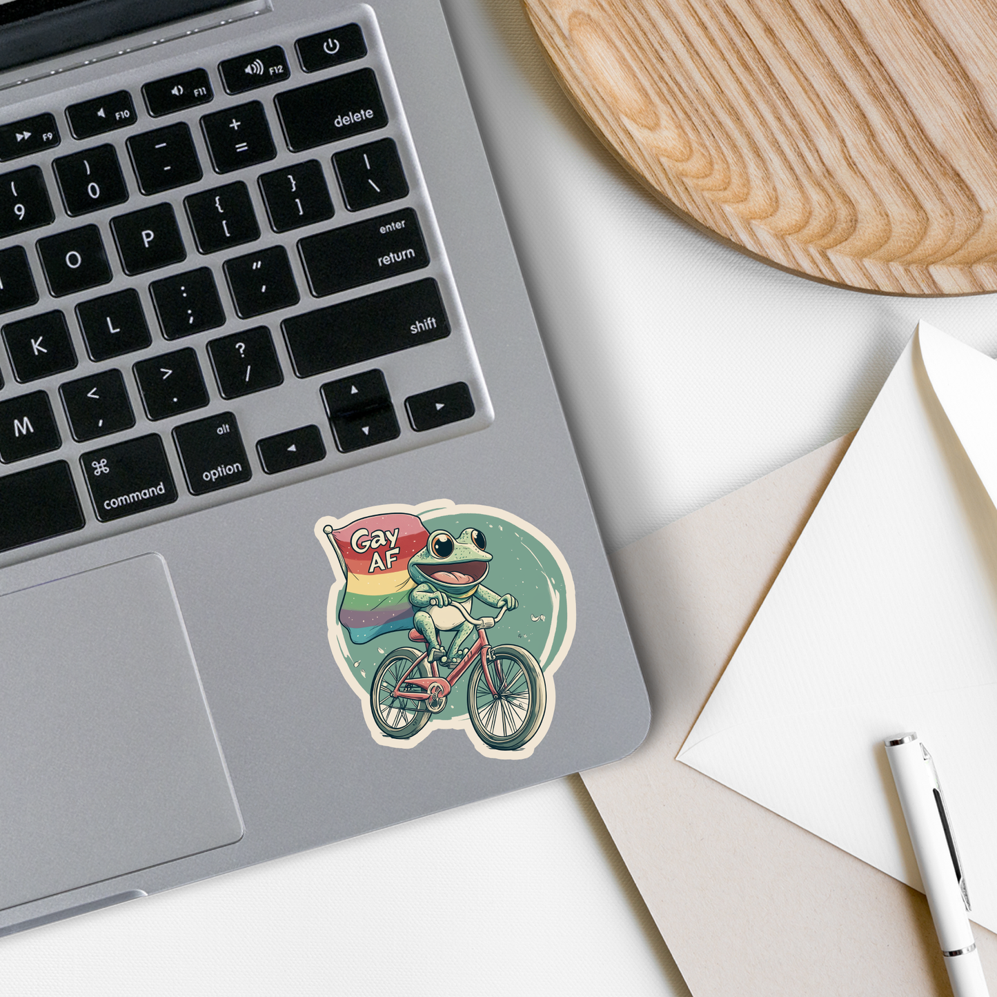 GAY AF Frog | LGBTQ+ | Cute | Waterproof Sticker | 2.5"