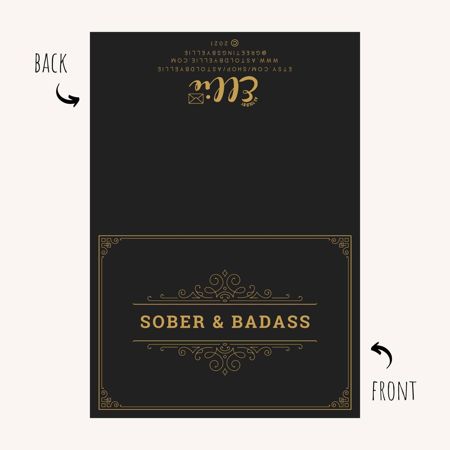 Sober & Badass Card