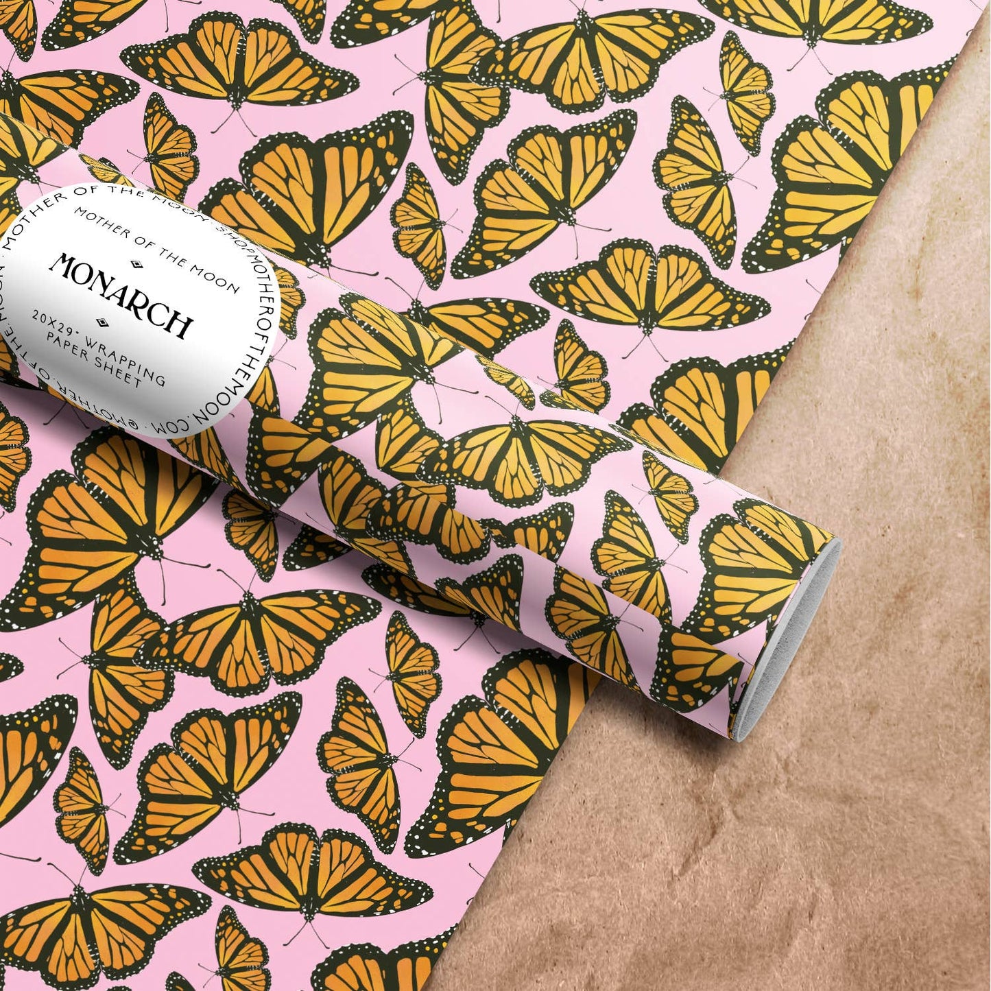 Monarch Butterfly Wrapping Paper Sheet