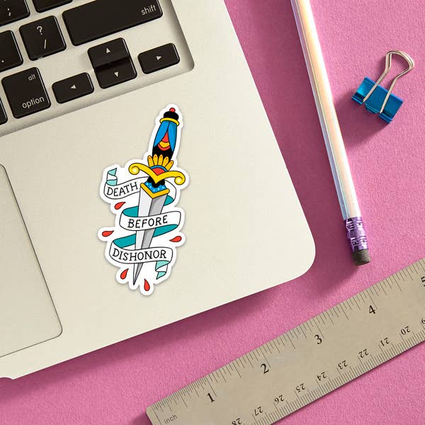 Dagger Tattoo Art Die Cut Sticker