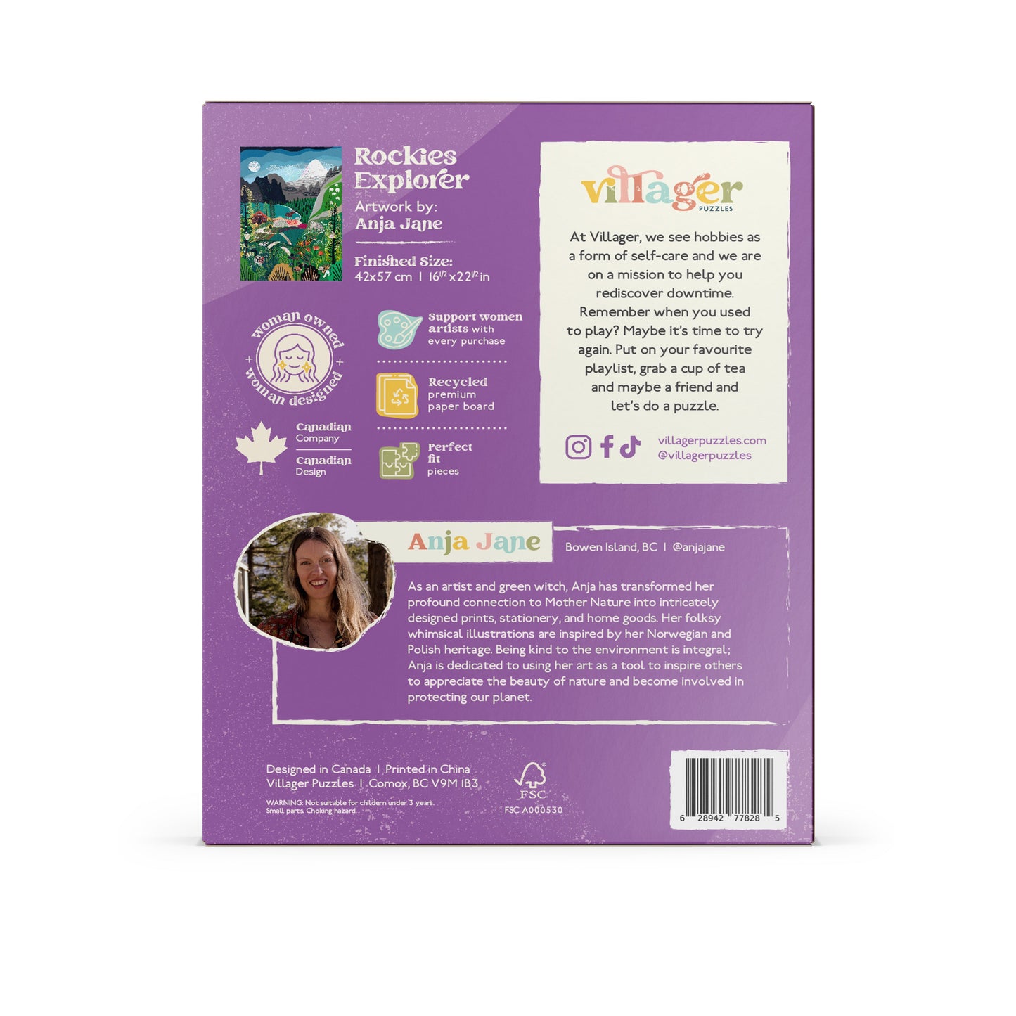 Rockies Explorer | 500-Piece Puzzle for Adults | Designed in Canada by Anja Jane