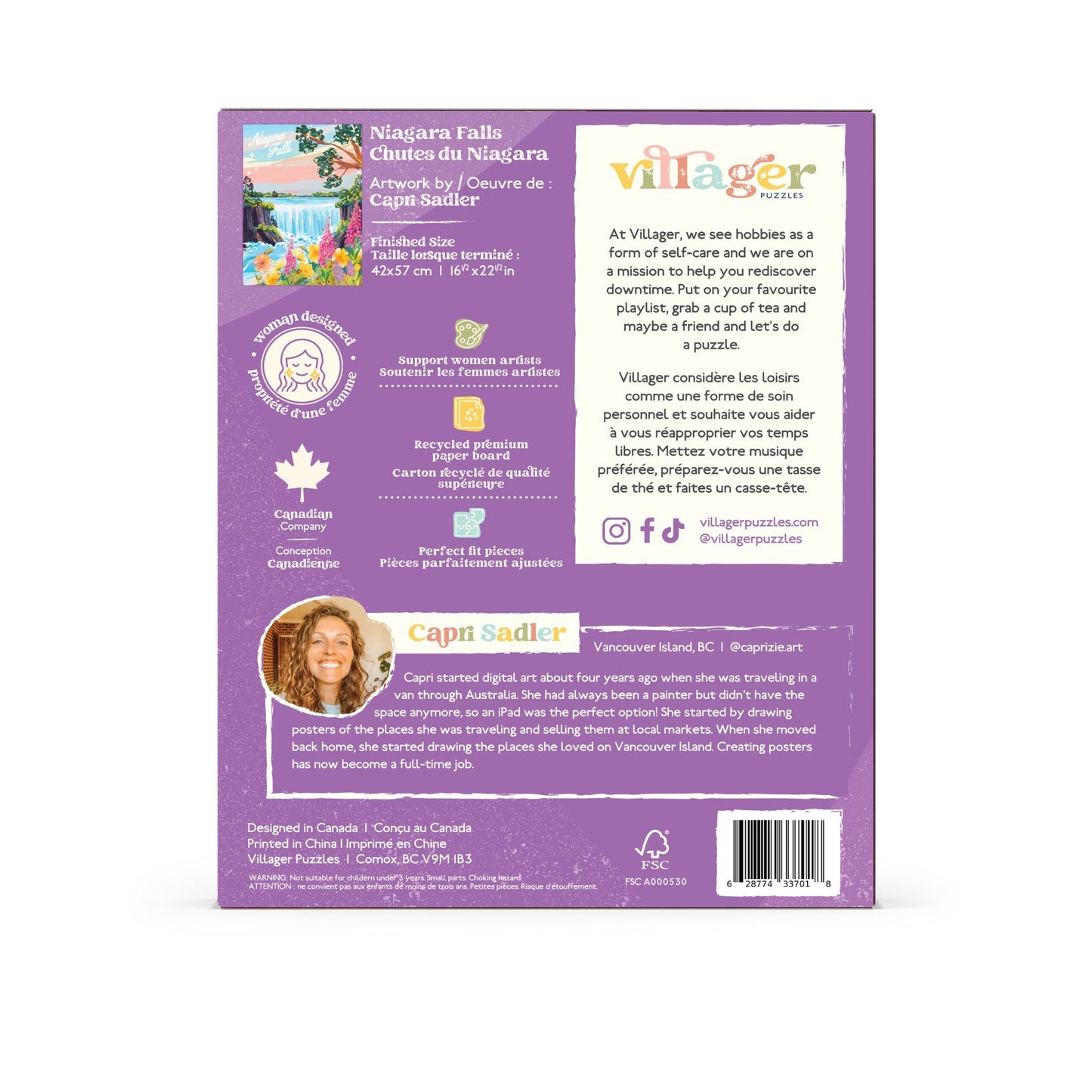 Niagara Falls | 500-Piece Puzzle for Adults | Designed in Canada by Capri Sadler