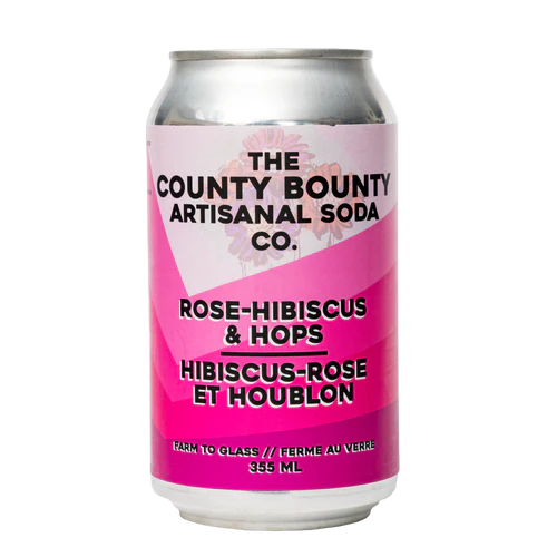 County Bounty Rose-Hibiscus Hops Soda