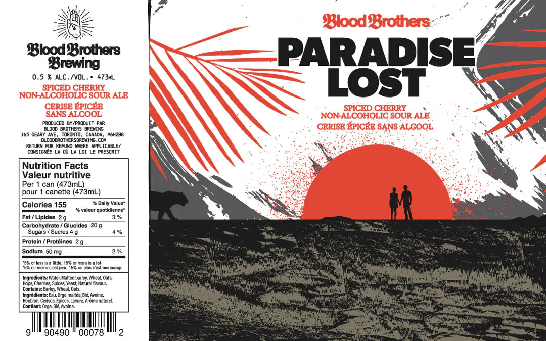 Blood Brothers: Paradise Lost N/A Spiced Cherry Sour Craft Beer