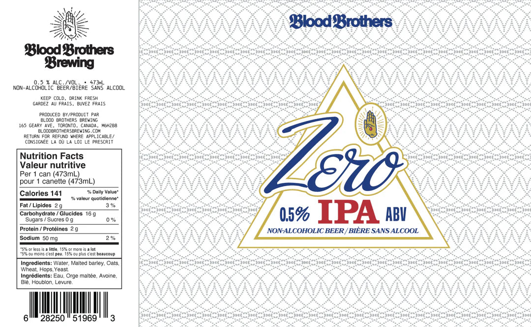 Blood Brothers: Blood Zero IPA N/A Craft Beer