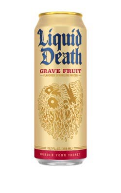 LIQUID DEATH: Grave Fruit Sparkling Water (19.2fl oz Tall Can)