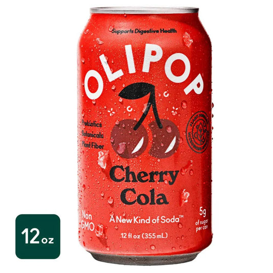 OLIPOP Prebiotic Soda, Cherry Cola
