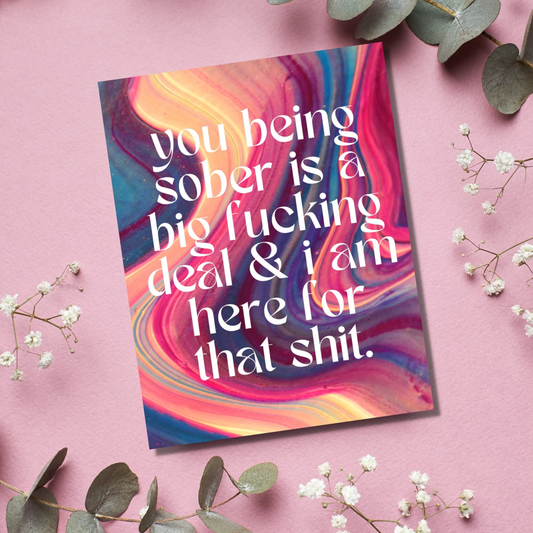 Big Deal Sobriety Card