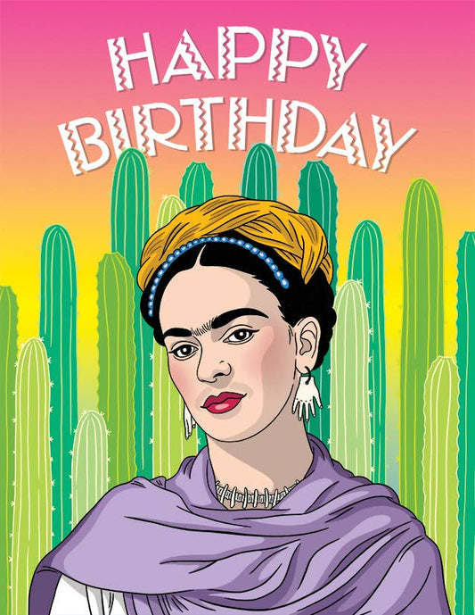 Frida Cacti Happy Birthday Card